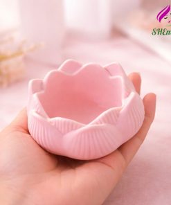 Coc hoa sen nhhieu mau dung nen thom, nen tealight Shemart Candle mau hong