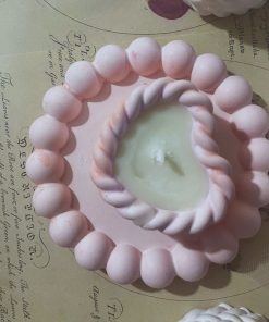 Khay Thạch Cao Trắng Viền Bong Bóng SHEMart Khay Decor Chụp Ảnh Trang Sức Mỹ Phẩm gia re