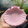 Khay Vỏ Sò Decor – Khay Đựng Nến Thơm & Chụp Ảnh Sản Phẩm (Mix màu theo yêu cầu) mau hong
