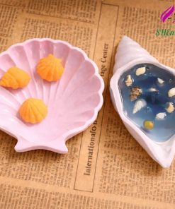 Khay Vỏ Sò Decor – Khay Đựng Nến Thơm & Chụp Ảnh Sản Phẩm (Mix màu theo yêu cầu) basic