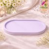 Khay de oval nhieu mau dung tealight trang suc phu kien chup hinh decor mau tim