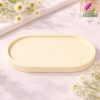 Khay de oval nhieu mau dung tealight trang suc phu kien chup hinh decor mau vang