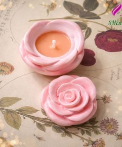 Lọ Nến Thơm Hoa Hồng Mini SHEMart Candles mau hong