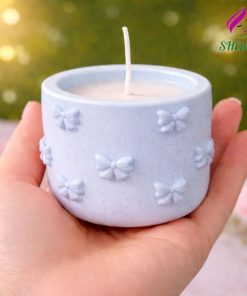Nến Thơm Nơ Xinh 60ml SHEMart Candles mau xanh duong