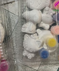 Combo tô tượng thạch cao dễ thương kèm màu