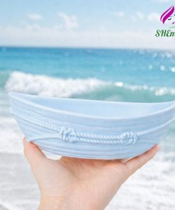 Chậu thuyền hoa để bàn đựng nến thơm | trồng sen đá decor góc học tập chụp hình mau xanh