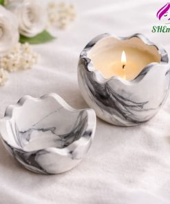 Cốc trứng đựng nến thơm – decor thạch cao mix xi măng | SHEMart