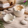 Nến thơm trứng Cốc trứng đựng nến thơm – decor thạch cao mix xi măng | SHEMart Tượng Thạch Cao