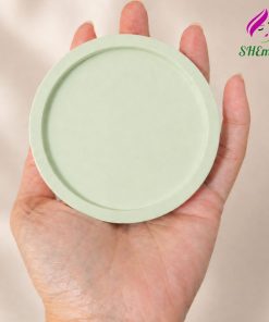 Khay Đựng Nến Thơm, Khay Đế Lót Ly Thạch cao Phụ Kiện Chụp Hình Studio Phong Cách Tối Giản màu xanh la