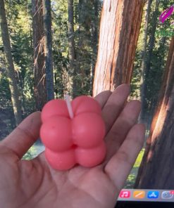 Nến thơm Rubik mùi hoa, mùi dâu - nến thơm handmade mau do dau