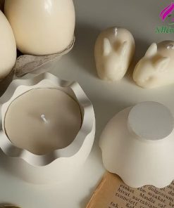 Nến thơm trứng Cốc trứng đựng nến thơm – decor thạch cao mix xi măng | SHEMart Tượng Thạch Cao