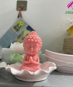 Đế lá sen thạch cao đựng nến tealight – Decor bàn trà, góc thiền tinh tế trang