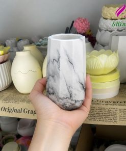 Bình Hoa Decor Tối Giản – Lọ Cắm Hoa Giả, Hoa Nến Thơm Thạch Cao Giả Gốm Sứ mau loang