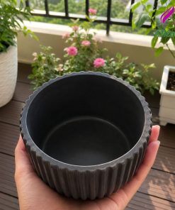 CHẬU MÉO MINI BẰNG XI MĂNG TRỘN ĐÁ – CHẬU SEN ĐÁ, XƯƠNG RỒNG DECOR SIÊU XINH lon
