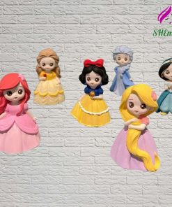 Set 5 Tượng Công Chúa Disney Mini – Tượng Thạch Cao Tô Màu DIY