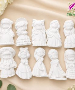 Set 5 Tượng Công Chúa Disney Mini – Tượng Thạch Cao Tô Màu DIY Kèm Màu & Cọ SHEMart