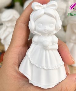 Set 5 Tượng Công Chúa Disney Mini – Tượng Thạch Cao Tô Màu DIY Kèm Màu & Cọ bach tuyet