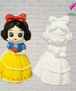 Set 5 Tượng Công Chúa Disney Mini – Tượng Thạch Cao Tô Màu DIY Kèm Màu & Cọ nang bach tuyet