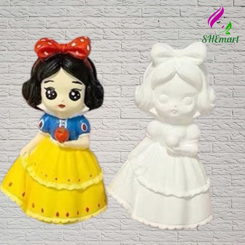 Set 5 Tượng Công Chúa Disney Mini – Tượng Thạch Cao Tô Màu DIY Kèm Màu & Cọ nang bach tuyet Set 5 Tượng Công Chúa Disney Mini – Tượng Thạch Cao Tô Màu DIY Kèm Màu & Cọ nang bach tuyet