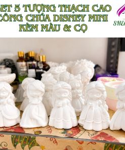 Set 5 Tượng Công Chúa Disney Mini – Tượng Thạch Cao Tô Màujpg