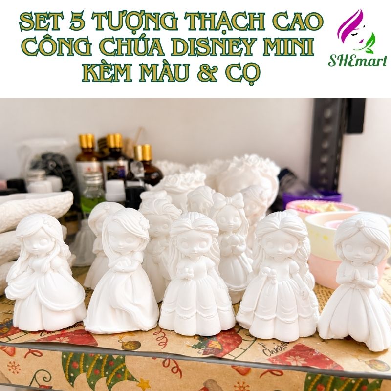 Set 5 Tượng Công Chúa Disney Mini – Tượng Thạch Cao Tô Màujpg Set 5 Tượng Công Chúa Disney Mini – Tượng Thạch Cao Tô Màujpg