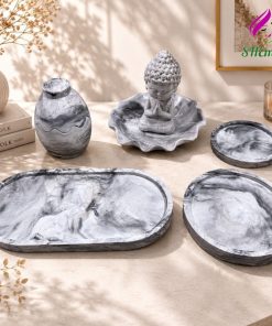 Decor voi KHAY THẠCH CAO GIẢ ĐÁ SIÊU ĐẸP –LÀM DECOR TRANG TRÍ NHÀ CỬAM, ĐỂ NẾN THƠM ĐIỂM NHẤN TINH TẾ CHO KHÔNG GIAN SỐNG