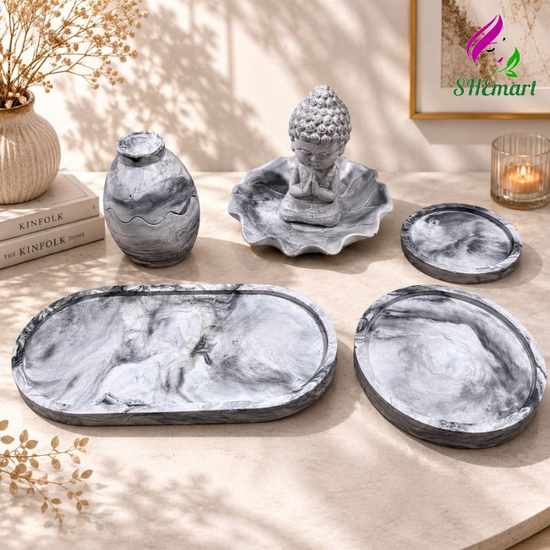 Decor voi KHAY THẠCH CAO GIẢ ĐÁ SIÊU ĐẸP –LÀM DECOR TRANG TRÍ NHÀ CỬAM, ĐỂ NẾN THƠM ĐIỂM NHẤN TINH TẾ CHO KHÔNG GIAN SỐNG Decor voi KHAY THẠCH CAO GIẢ ĐÁ SIÊU ĐẸP –LÀM DECOR TRANG TRÍ NHÀ CỬAM, ĐỂ NẾN THƠM ĐIỂM NHẤN TINH TẾ CHO KHÔNG GIAN SỐNG